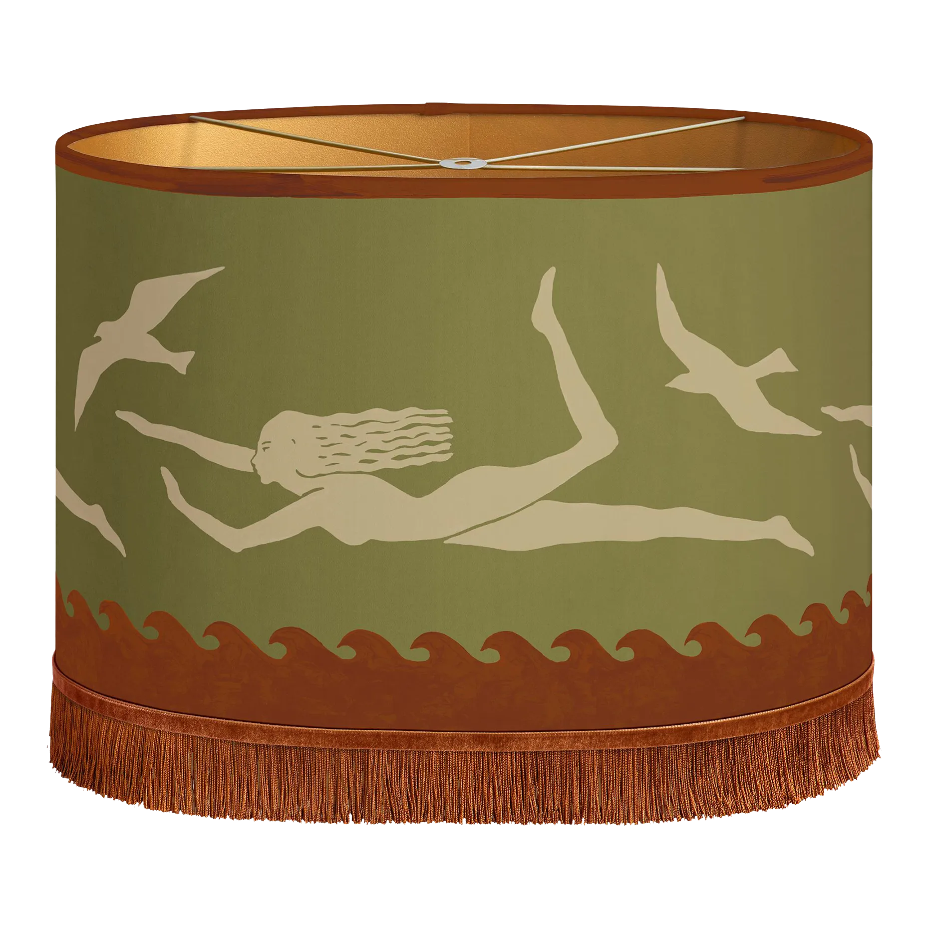 Palais X Hôtel Magique Lampshade Thalassa Palm & Cinnamon | Chairish