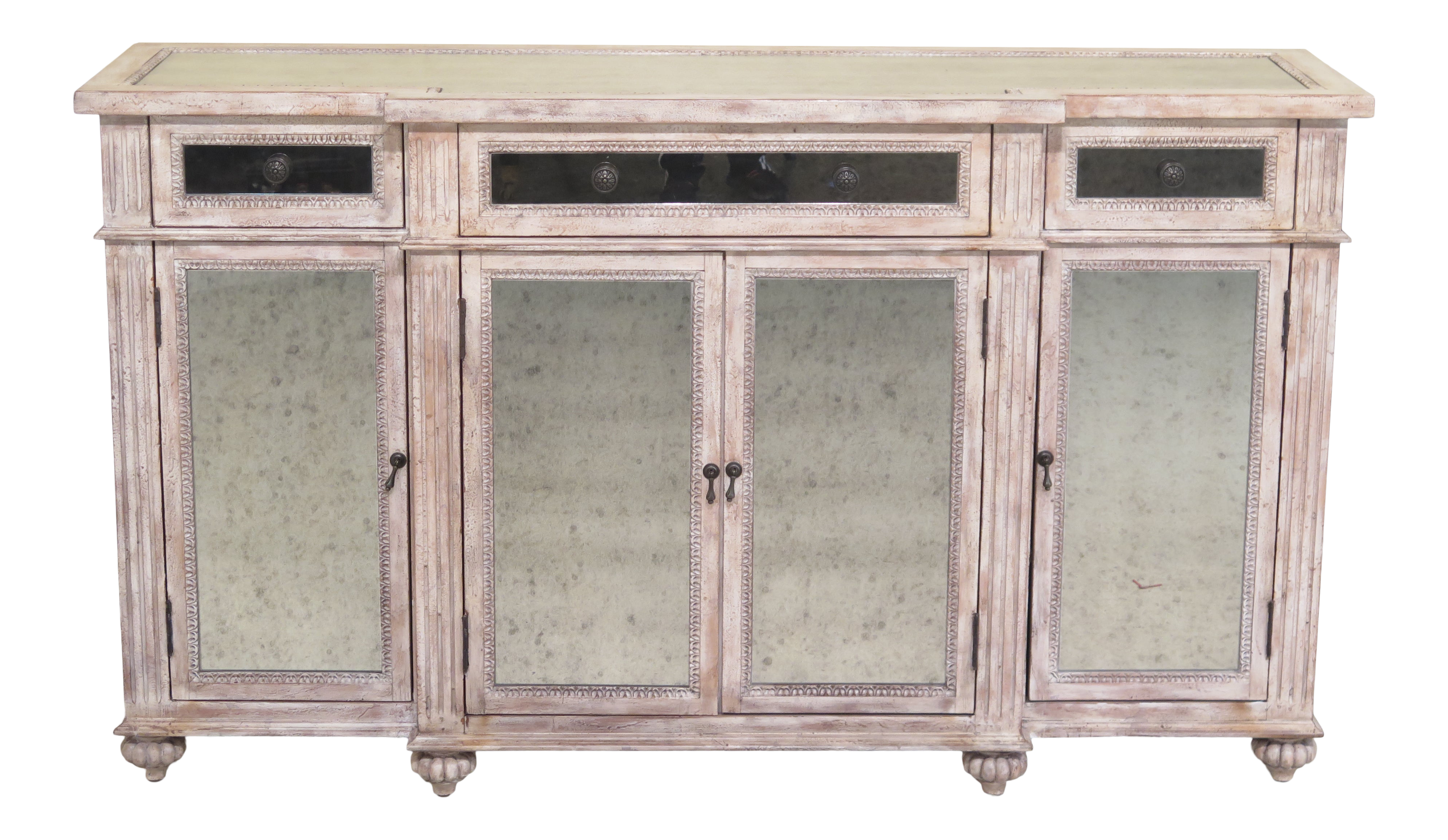 Hooker Hollywood Regency Mirrored Paint Decorated Sideboard