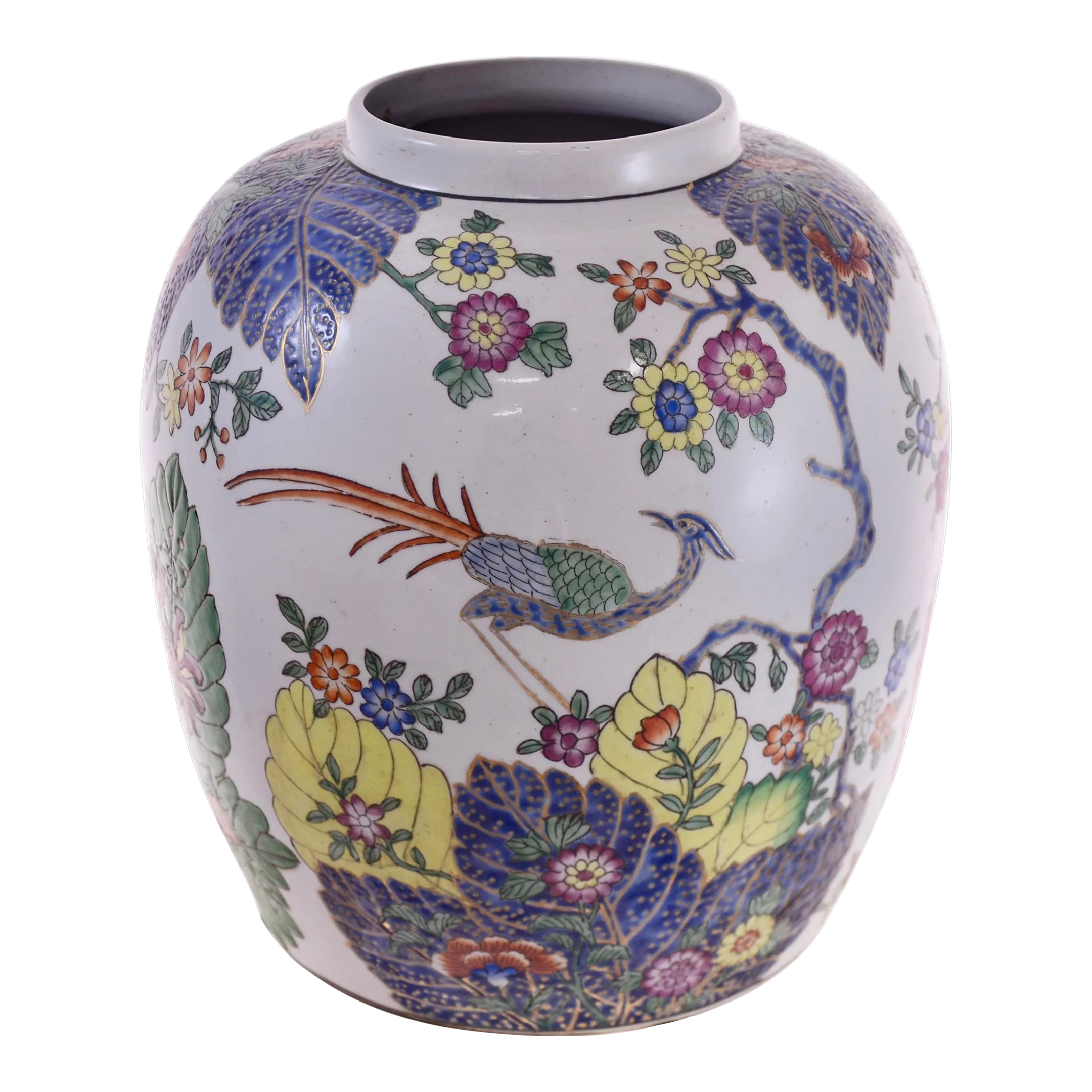 Chinoiserie Tobacco Leaf Design Ginger Jar Urn main image 4