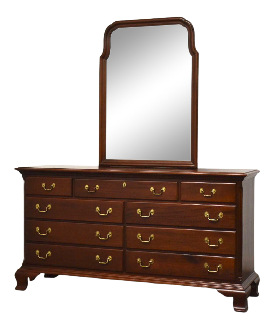 Jamestown Sterling Solid Mahogany Dresser and Mirror Chairish