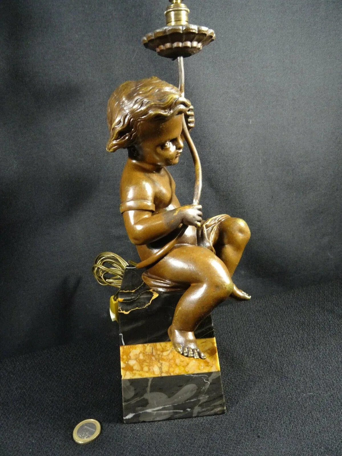 19th Century Large Antique French Louis XV Bronze Cherub Table