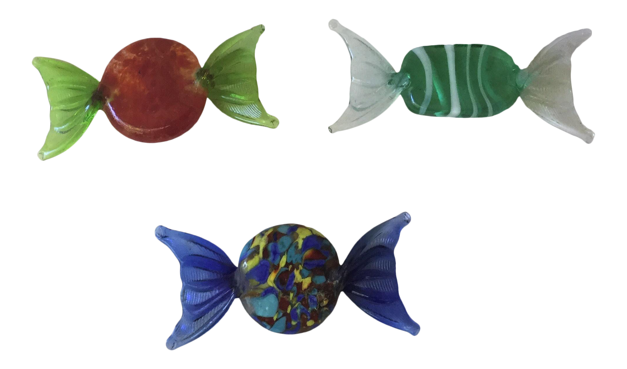 Vintage Italian Murano Glass Candies Set of 3 Chairish