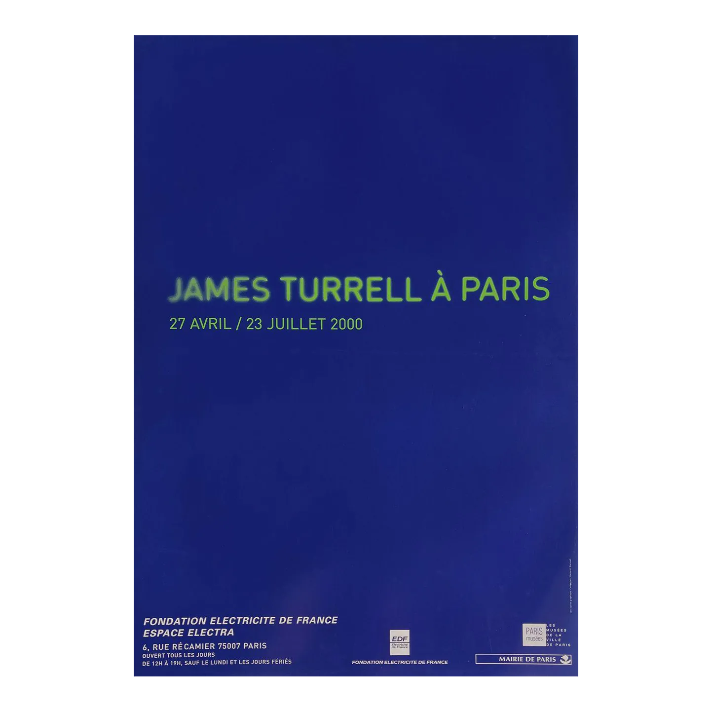2000s James Turrell Fondation Electricité De France, Paris Exhibition