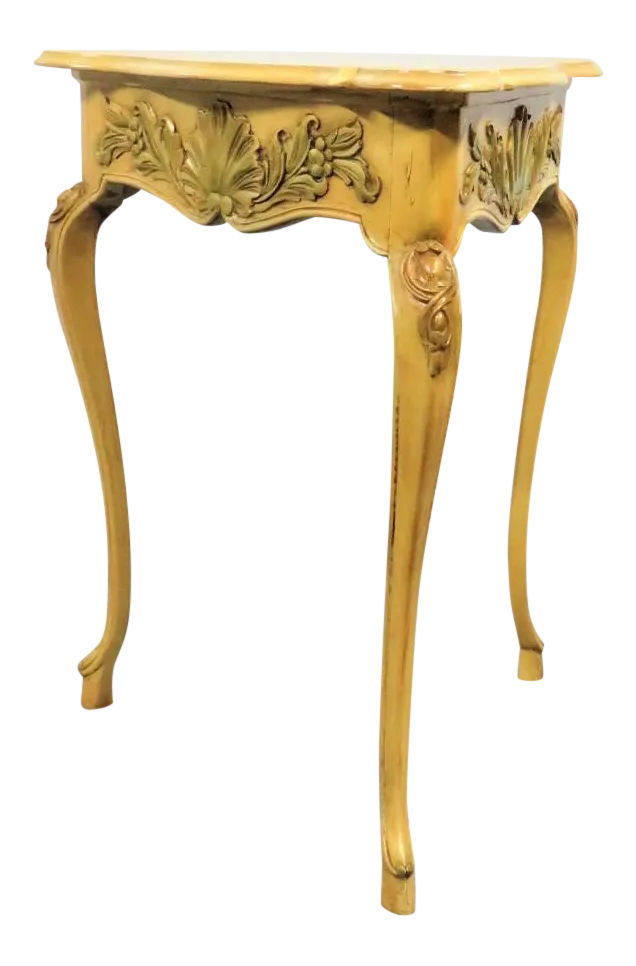 Mid 20th Century Lightolier French Style Gold Side Table Chairish