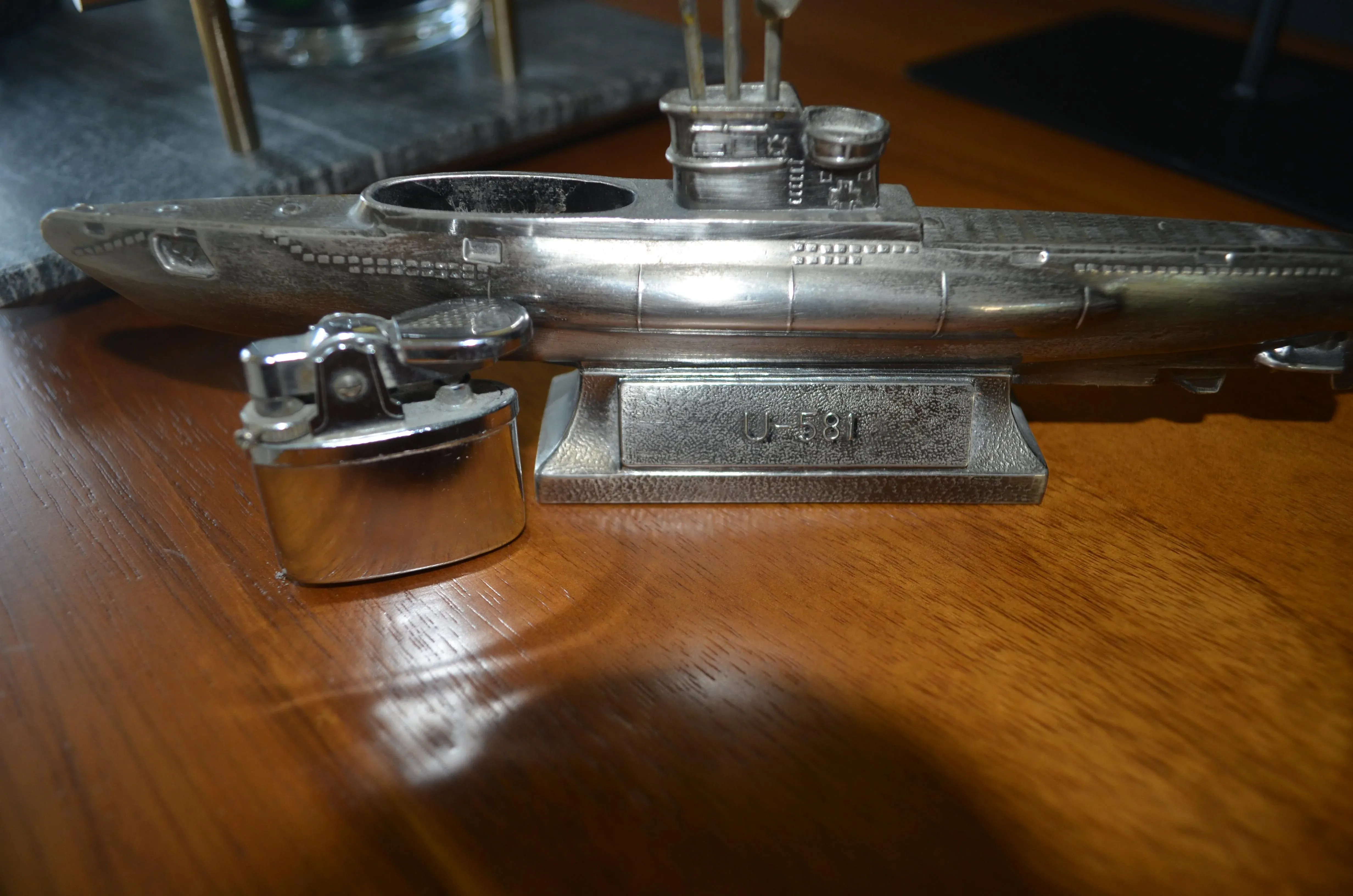 Vintage World War II U-581 Submarine Table Lighter Made in