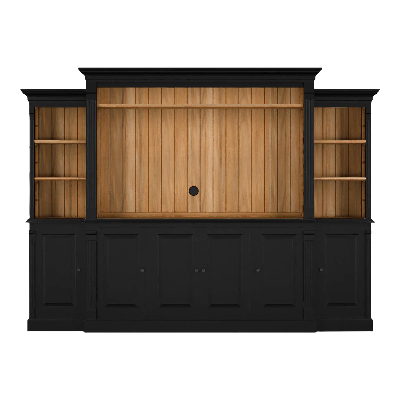 Entertainment Center Wall Unit in Batavia Black | Chairish