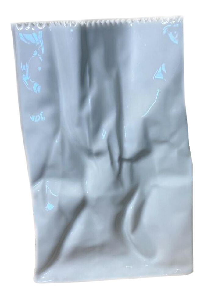 1970s Rosenthal StudioLinie Pottery White Paper Bag Vase Chairish