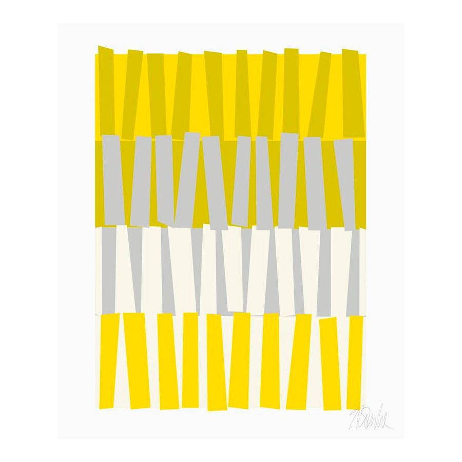 Color Rhythm in Yellow Fine Art Print 16" X 20" by Liz Roache Chairish