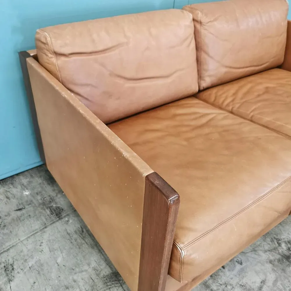 Leather Model 920 2-Seater Sofa by Tobia & Afra Scarpa for Cassina