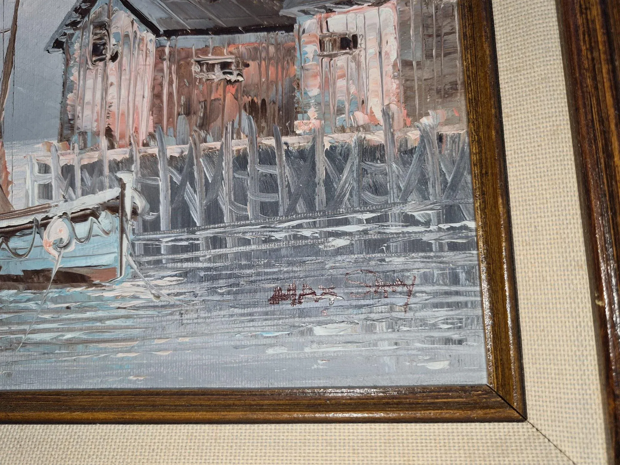 Harbour Scene, Oil on Board, Signed Max Savy, French 1918-2010