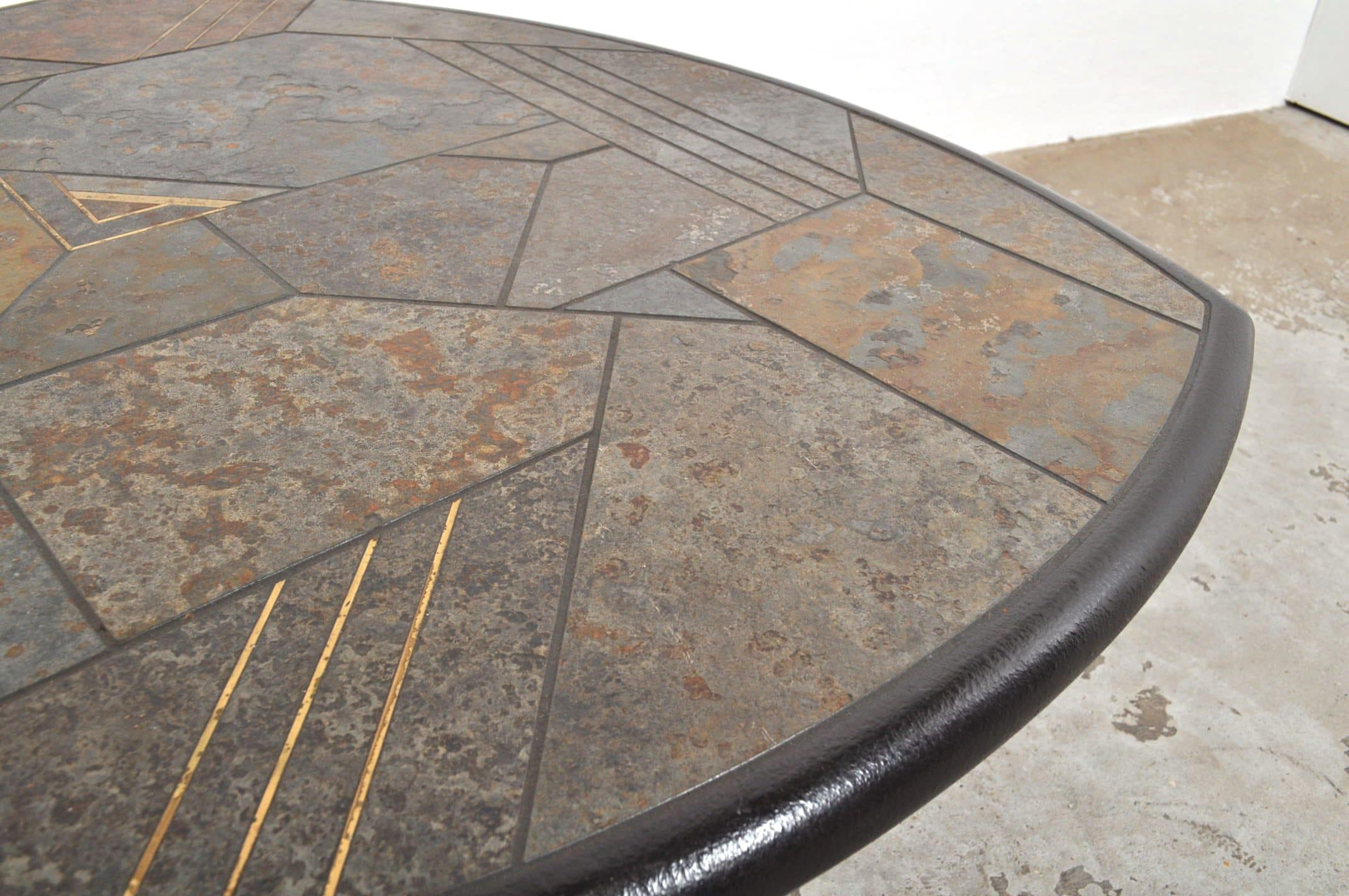 GCDS Black Mule Sandals with 10cm HeelBrutalist Slate Coffee Table by Paul Kingma, 1980s