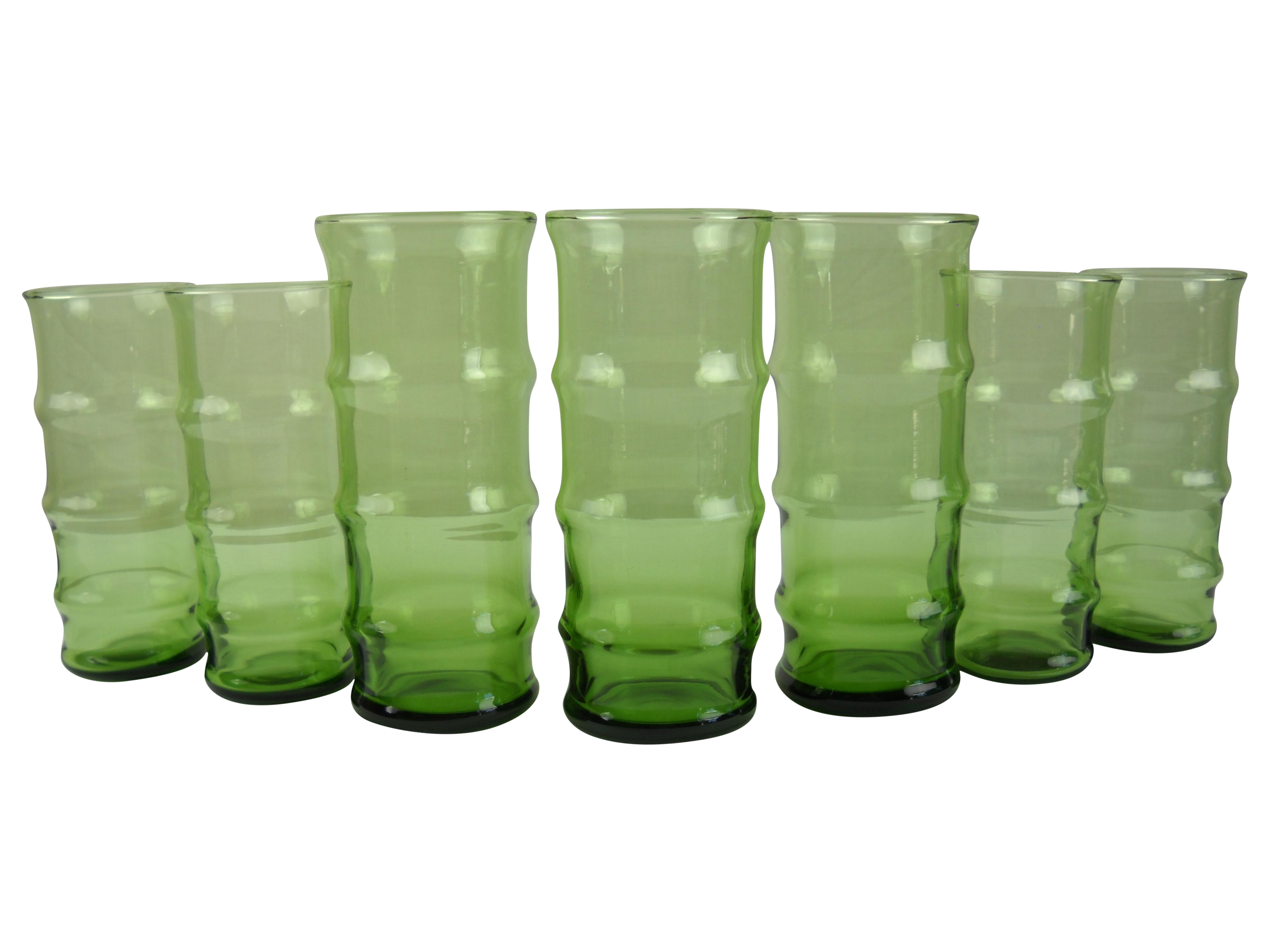 MidCentury Bamboo Glasses Set of 7 Chairish