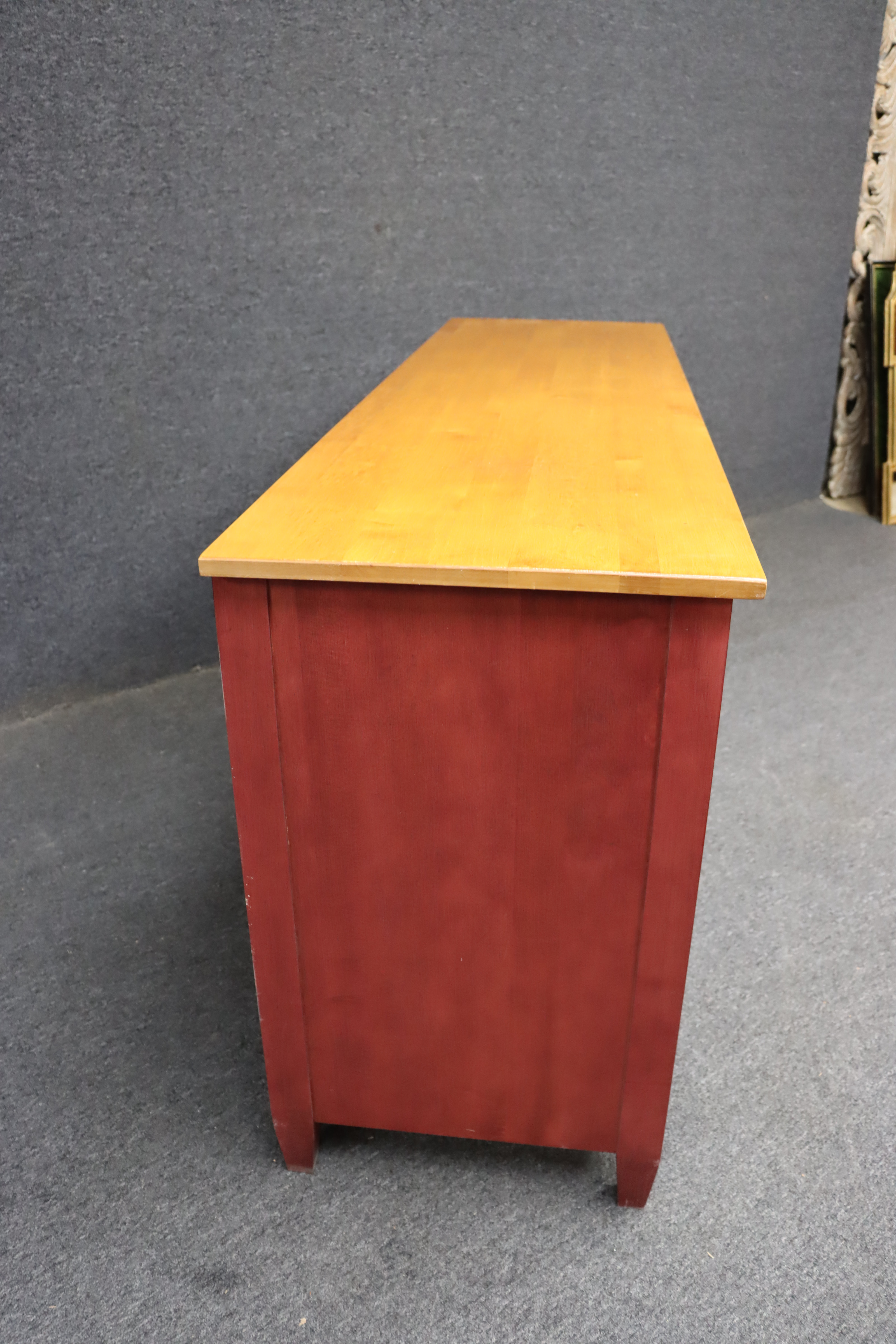 red maple dresser Sculpted Cherry and Maple Dresser