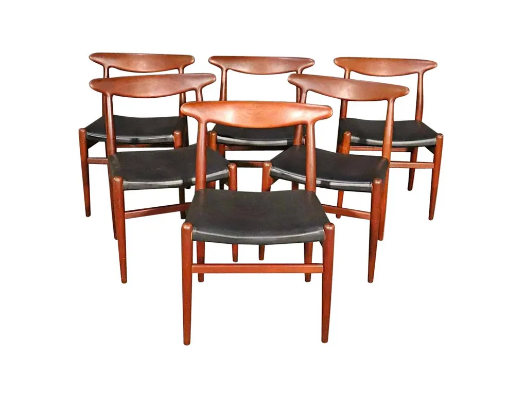 Hans Wegner W2 Dining Chairs for c.m. Madsen