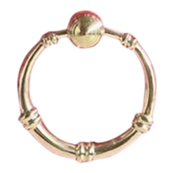 Solid Brass Bamboo Ring Pulls, 3” Chairish