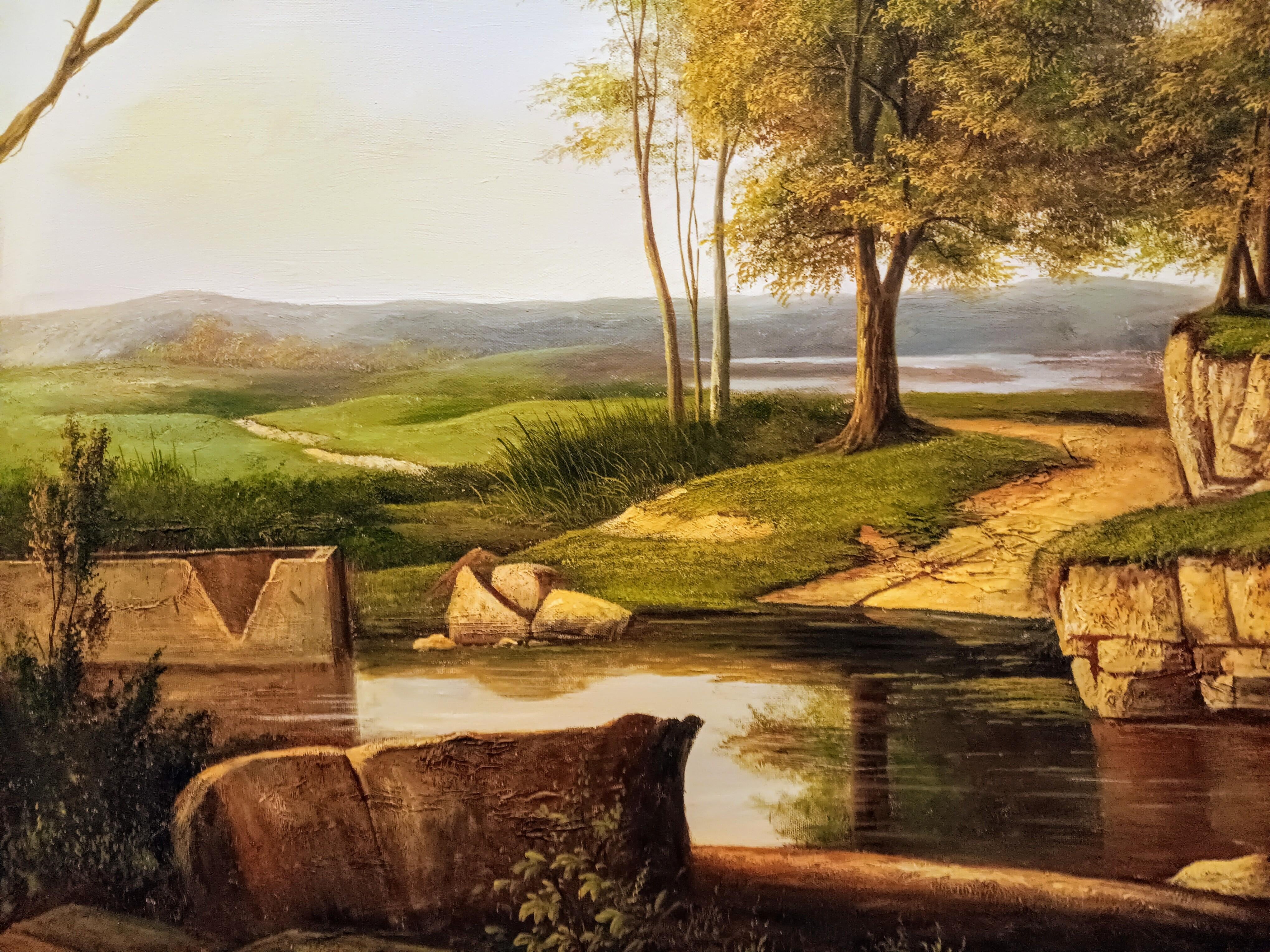 Mid 20th Century Vintage, Oil on Canvas Landscape Painting