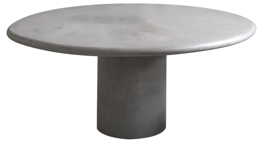 Large Waxed Concrete Round Table by Bicci De Medici