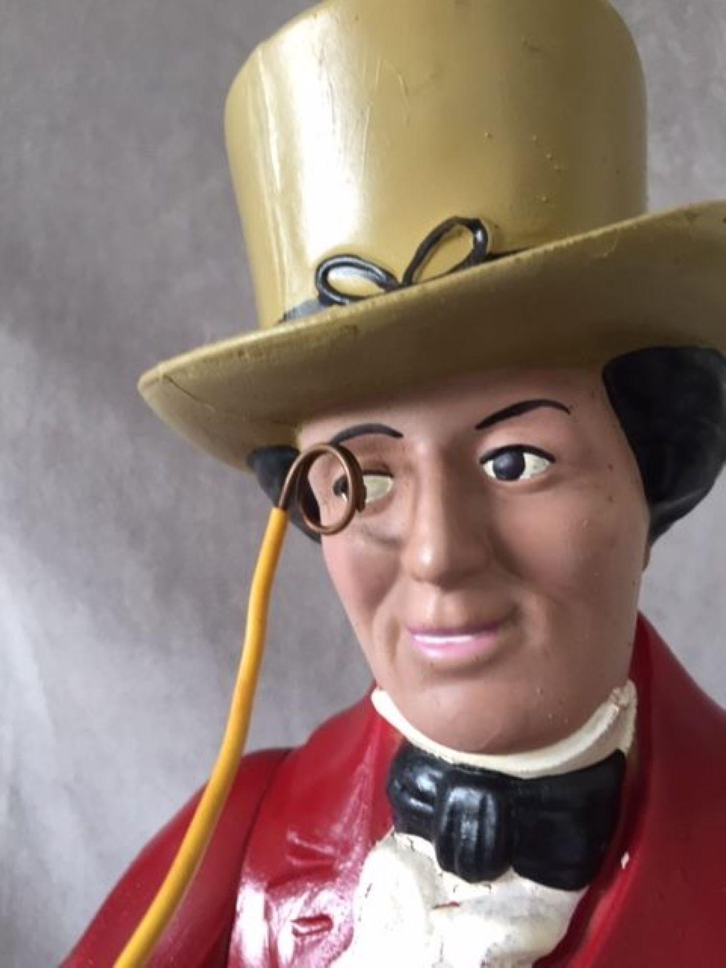 Large Vintage Advertising Figure of Johnnie Walker fhe Dandy