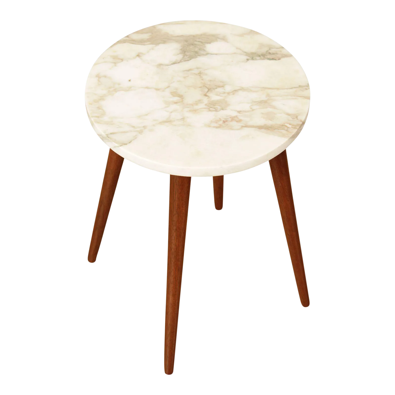 Mid Century Modern Marble Top Walnut Plant Stand or Side Table Chairish