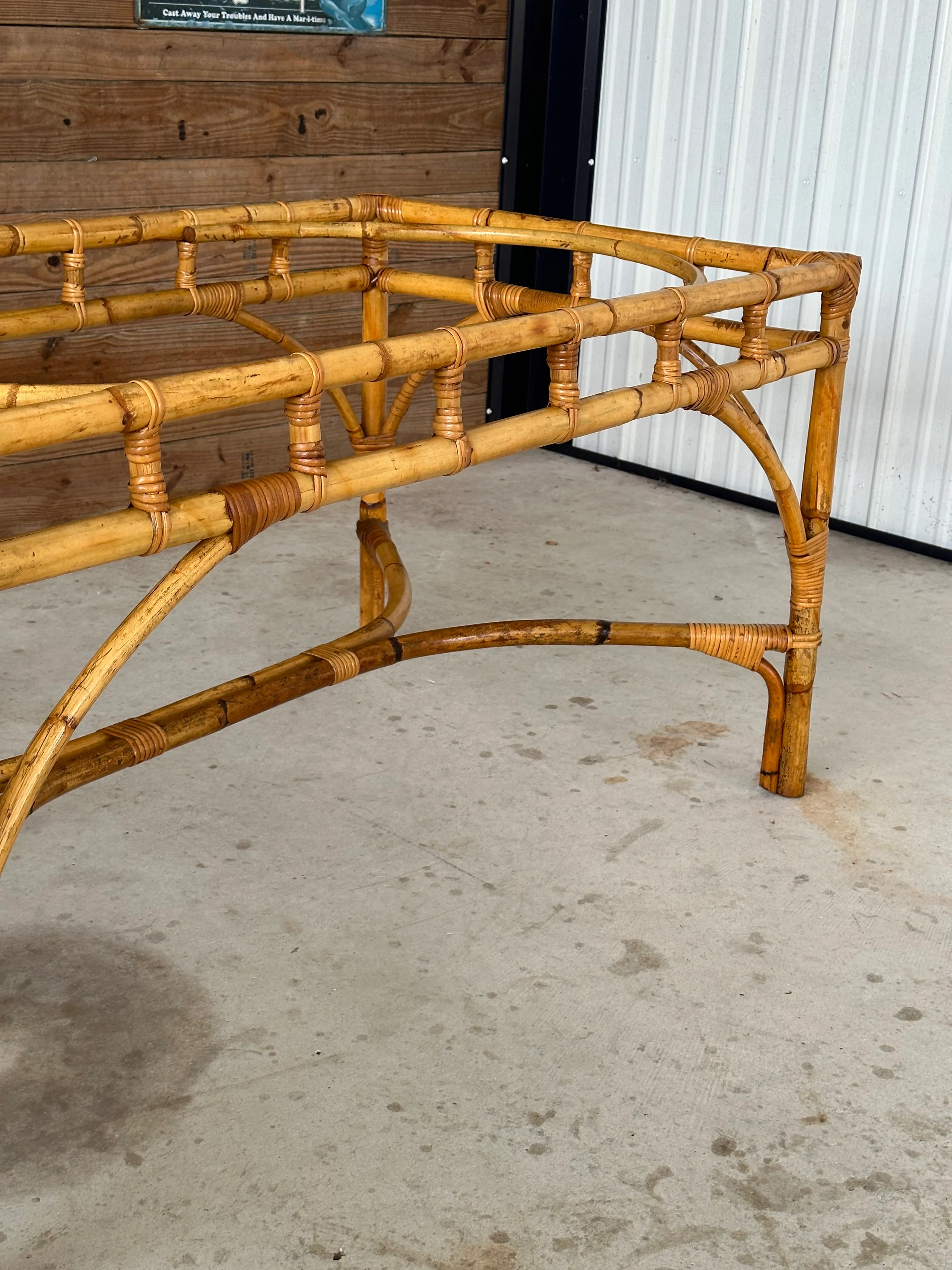 1950's Coastal Italian Bamboo Dining Table | Chairish