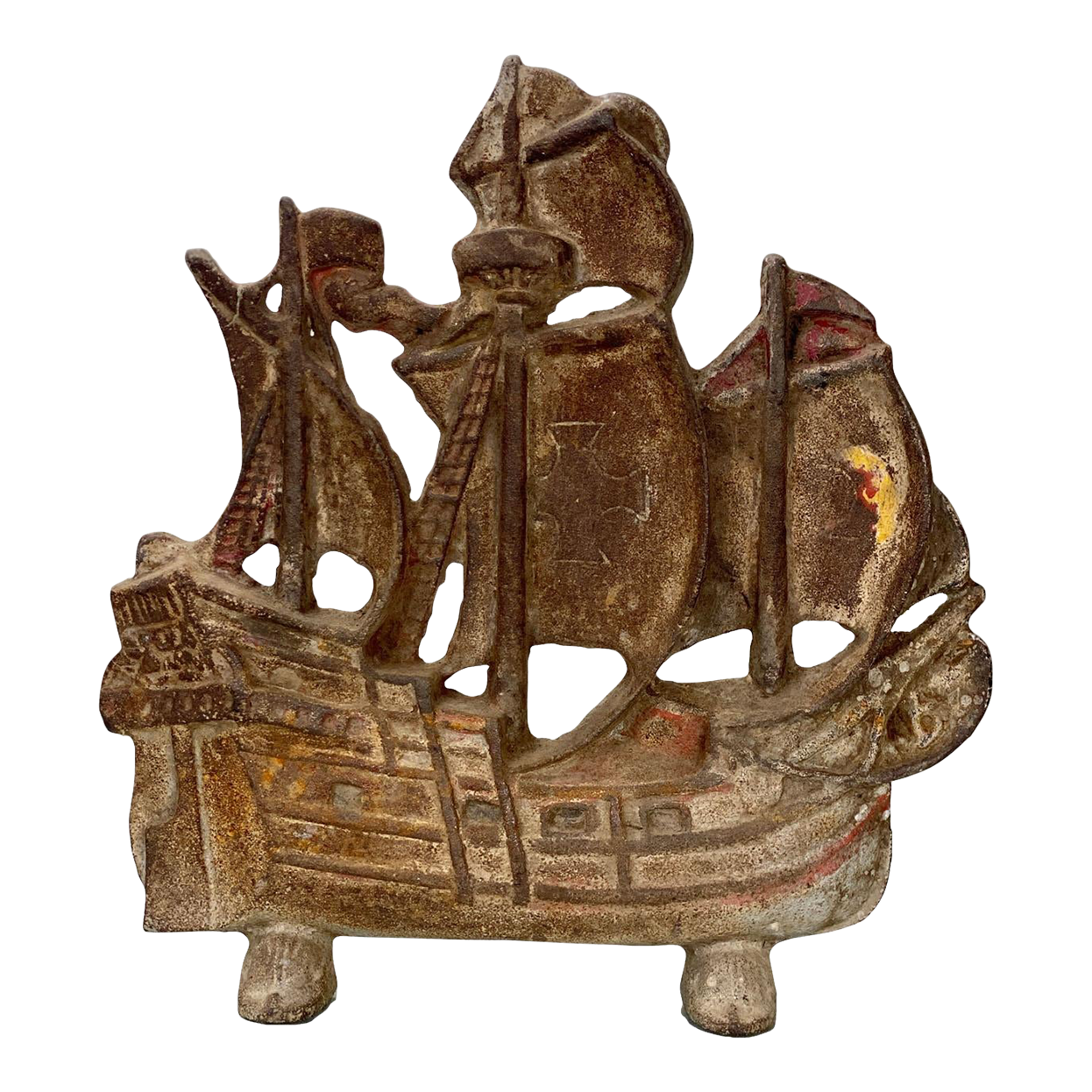 Antique Arts & Crafts Cast Iron Spanish Galleon Ship Doorstop Chairish