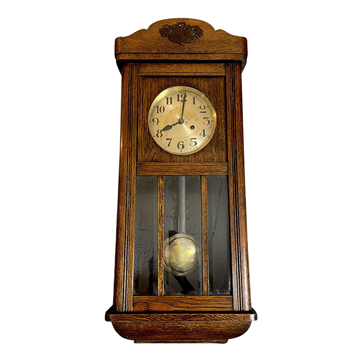 Early 1900s German Box Regulator Wall Clock by Drgm Chairish