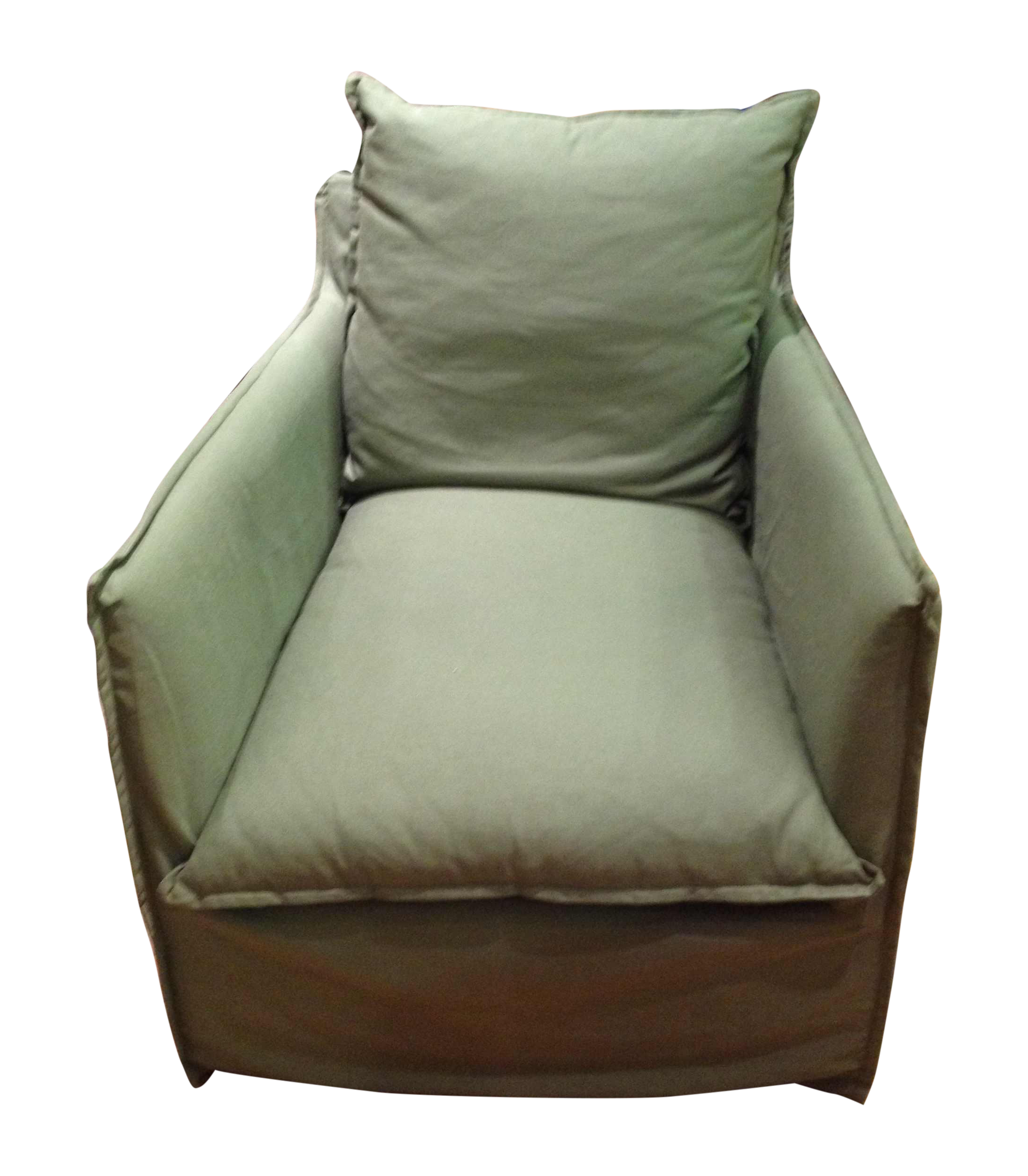 Lee Industries Green Linen Swivel Chair Chairish