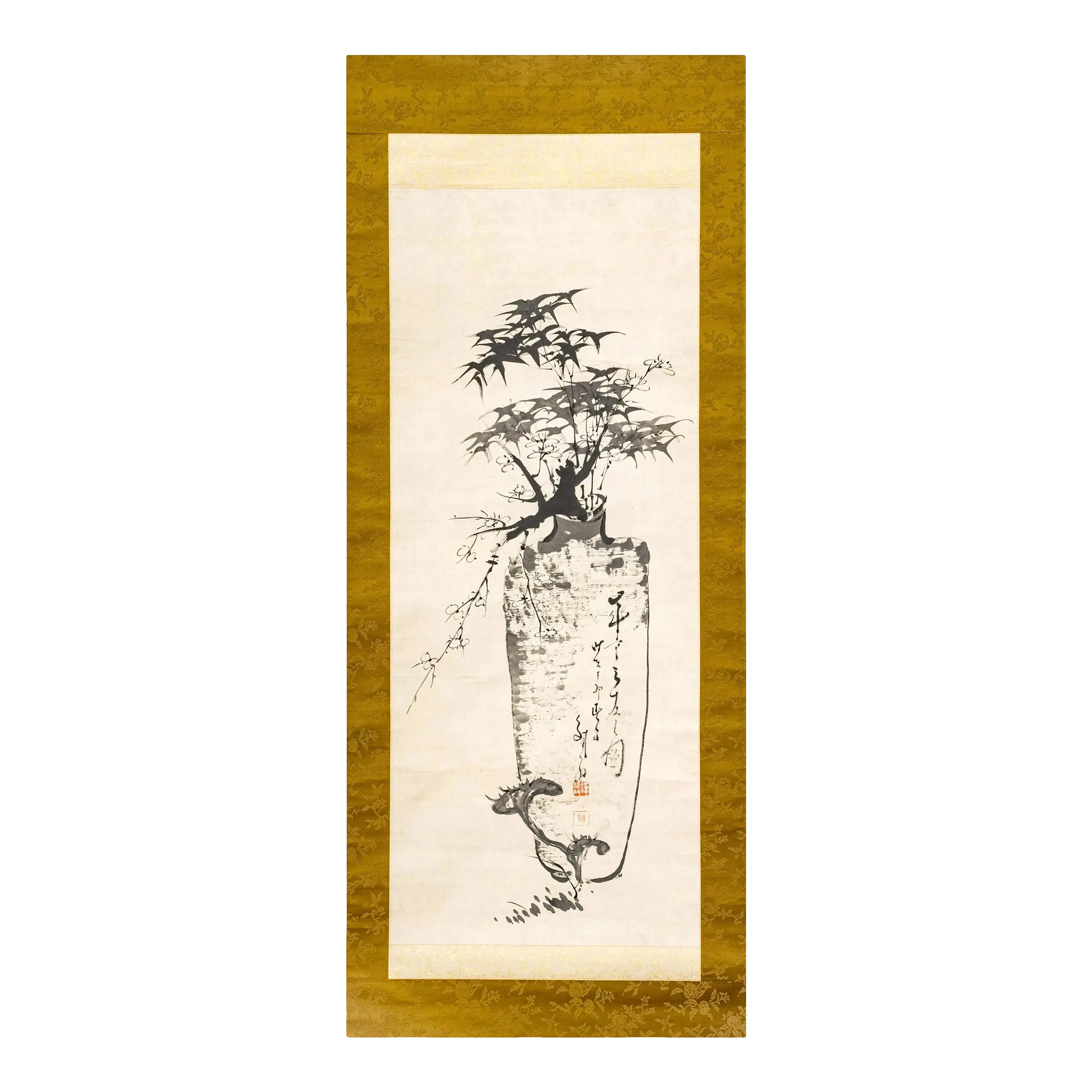 ◆掛軸 水墨画 華岳◆Japanese arts hanging scroll JAPANESE PAINTING HANGER SCROLL JAPAN LANDSCAPE ANTIQUE OLD