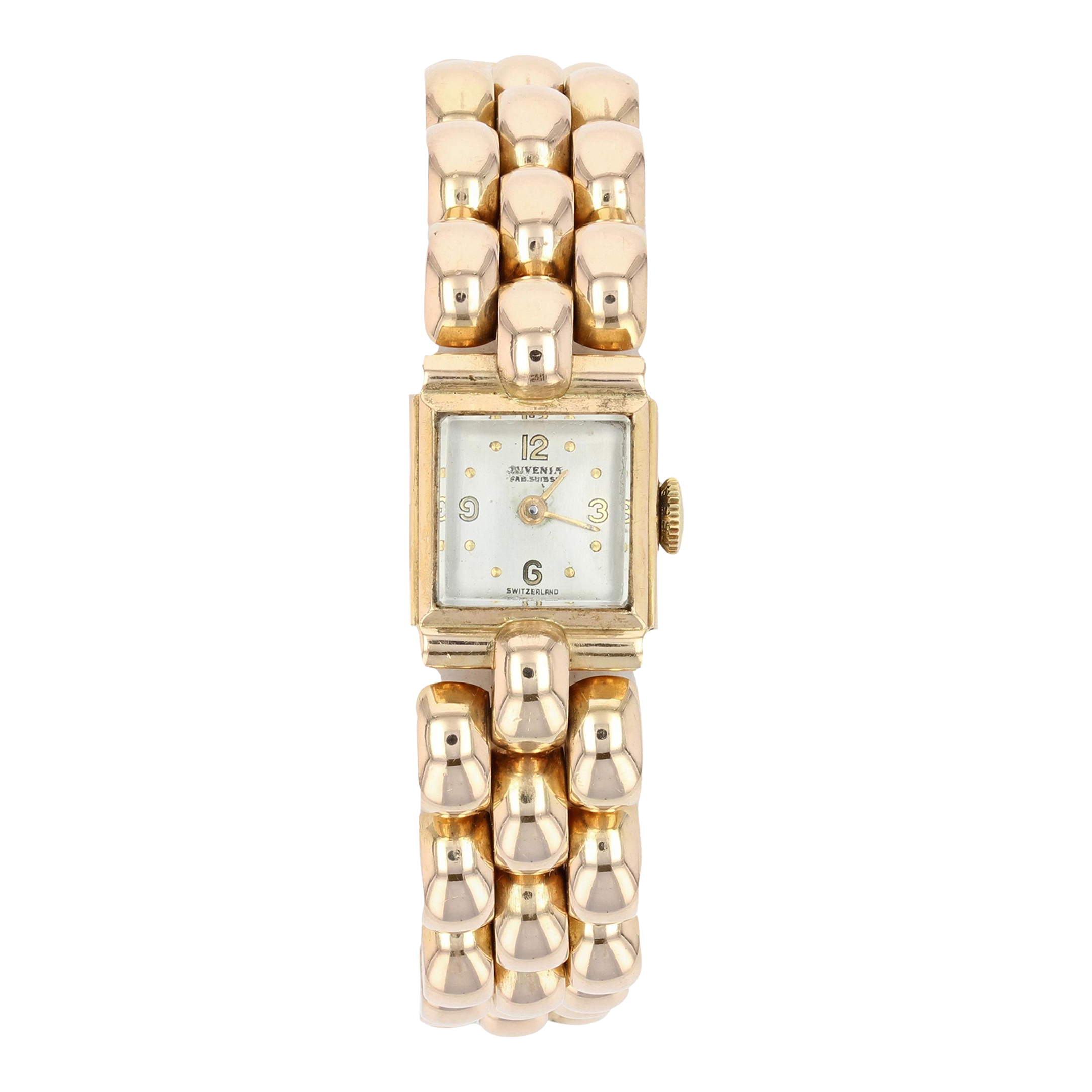 French 1960s 18 Karat Yellow Gold Retro Lady's Watch | Chairish