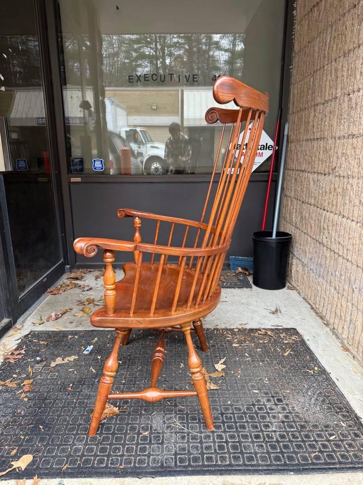Mid 20th Century Vintage Philadelphia Style Comb Back Arm Chair by