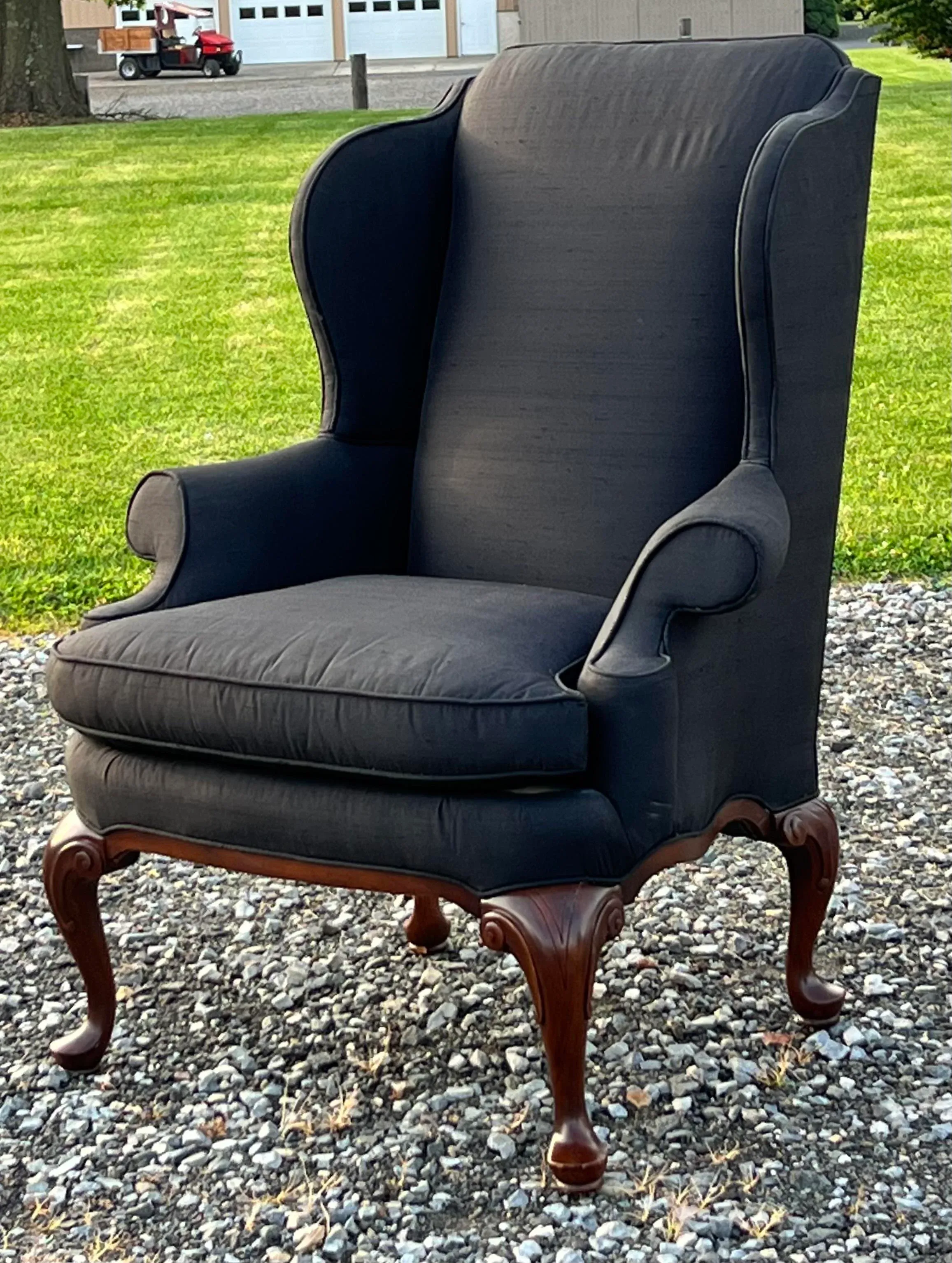 Antique Queen Anne Wingback Chair Bestand:Queen Anne Wingback