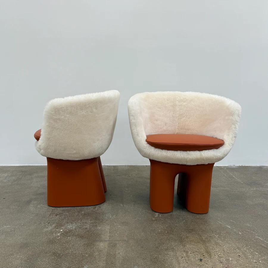 椅子 LUIS VUITTON Dolls by Raw Edges chair Louis Vuitton Dolls Fur Chair by Raw Edges | Chairish