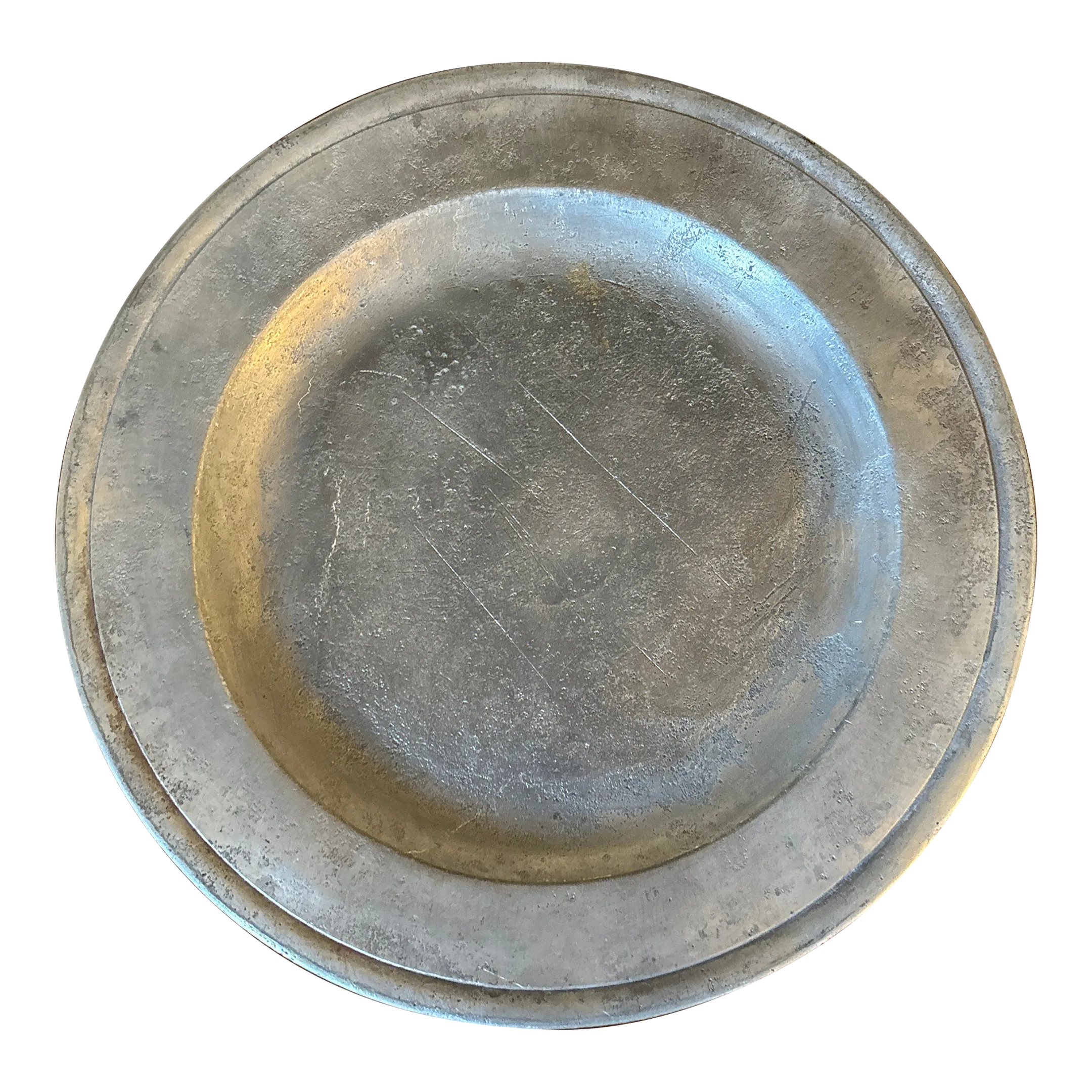 18th Century Pewter Plate by Ellis, London | Chairish
