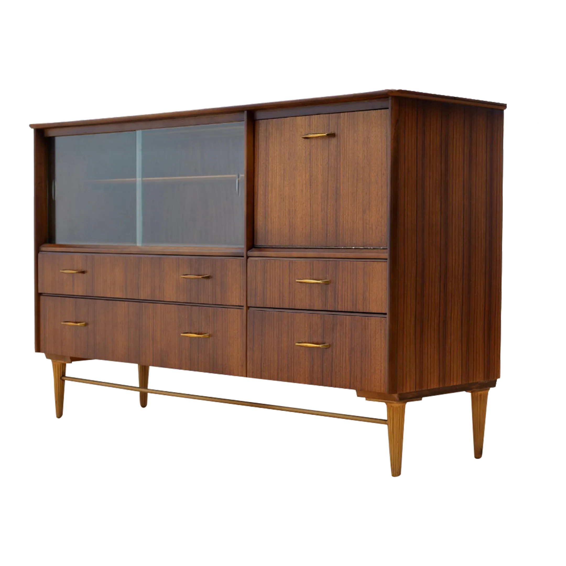 1960s Mid Century Buffet Credenza by Lebus Furniture | Chairish