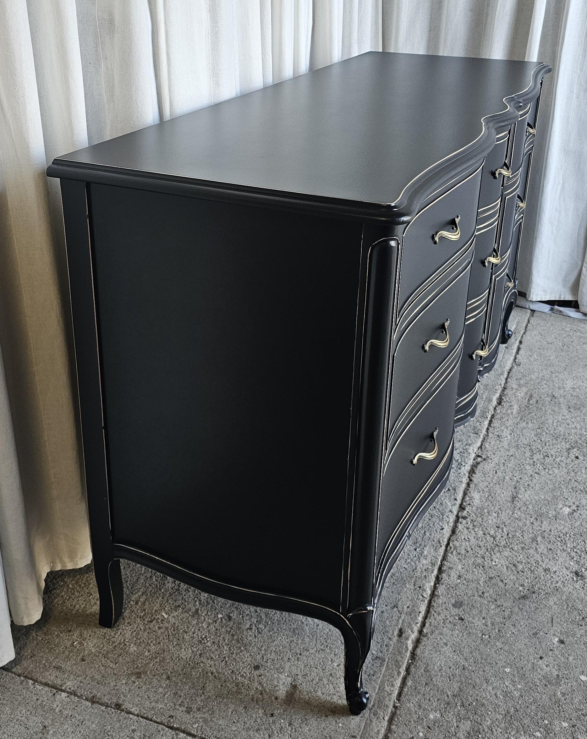 shiny black dresser Maribel - Black