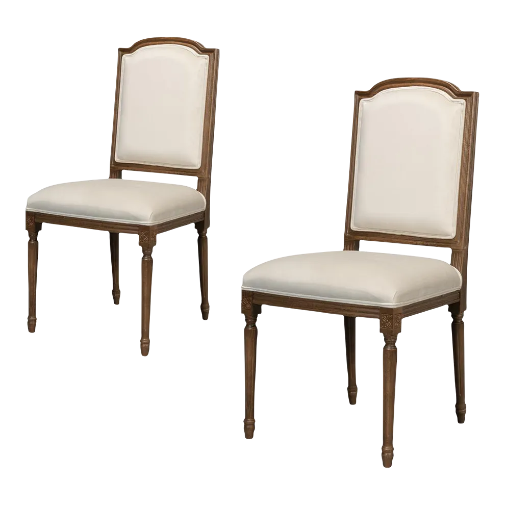 French Style Side Chairs- Set of 2 | Chairish