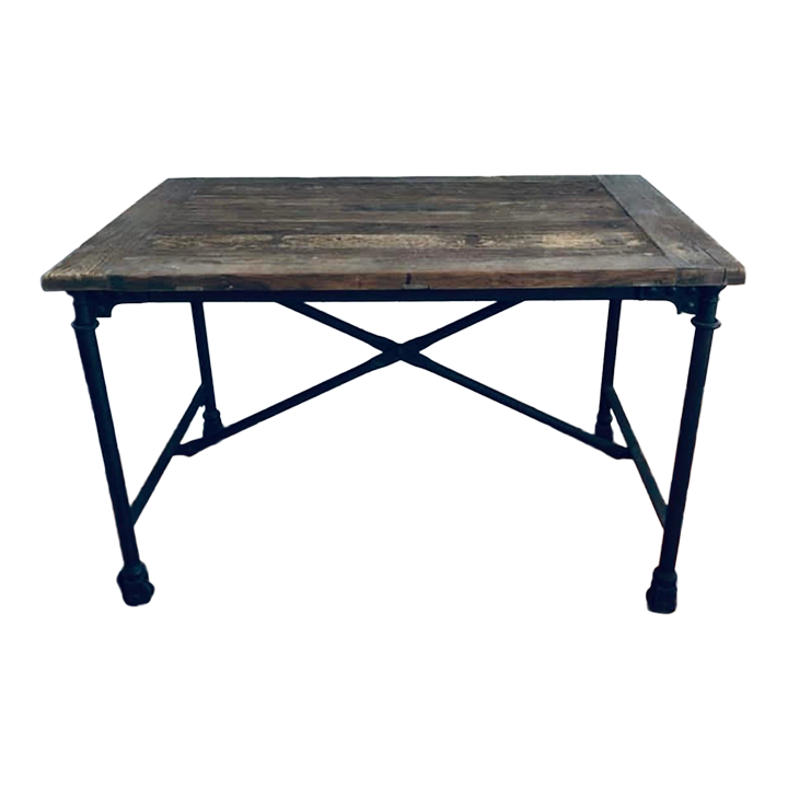 Restoration Hardware Reclaimed Wood and Iron Desk Chairish