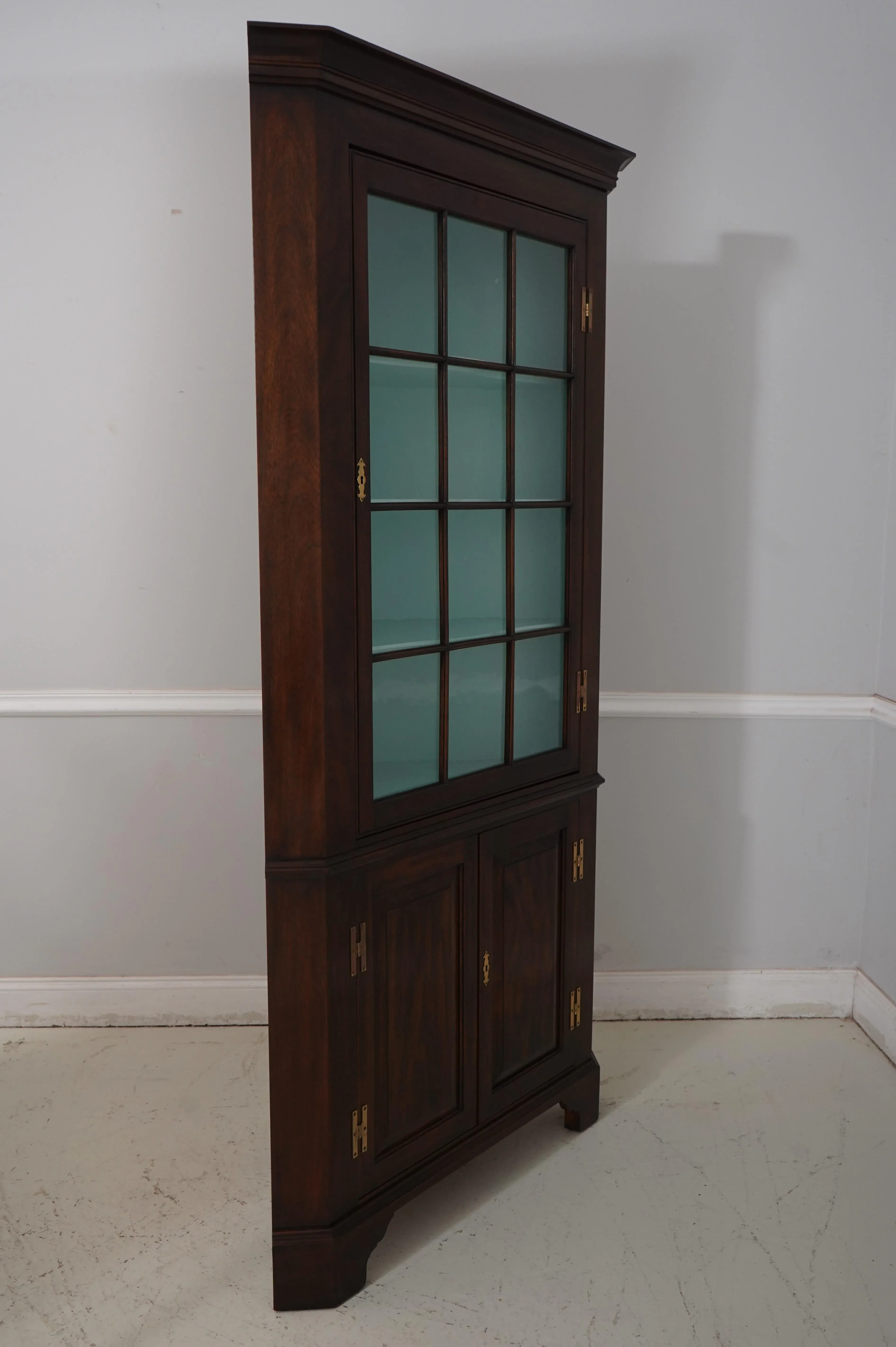 12/25 さいとうなおき HALCA-Beni HC GALLERY MSR Henkel Harris Virginia Galleries Mahogany Corner Cabinet | Chairish