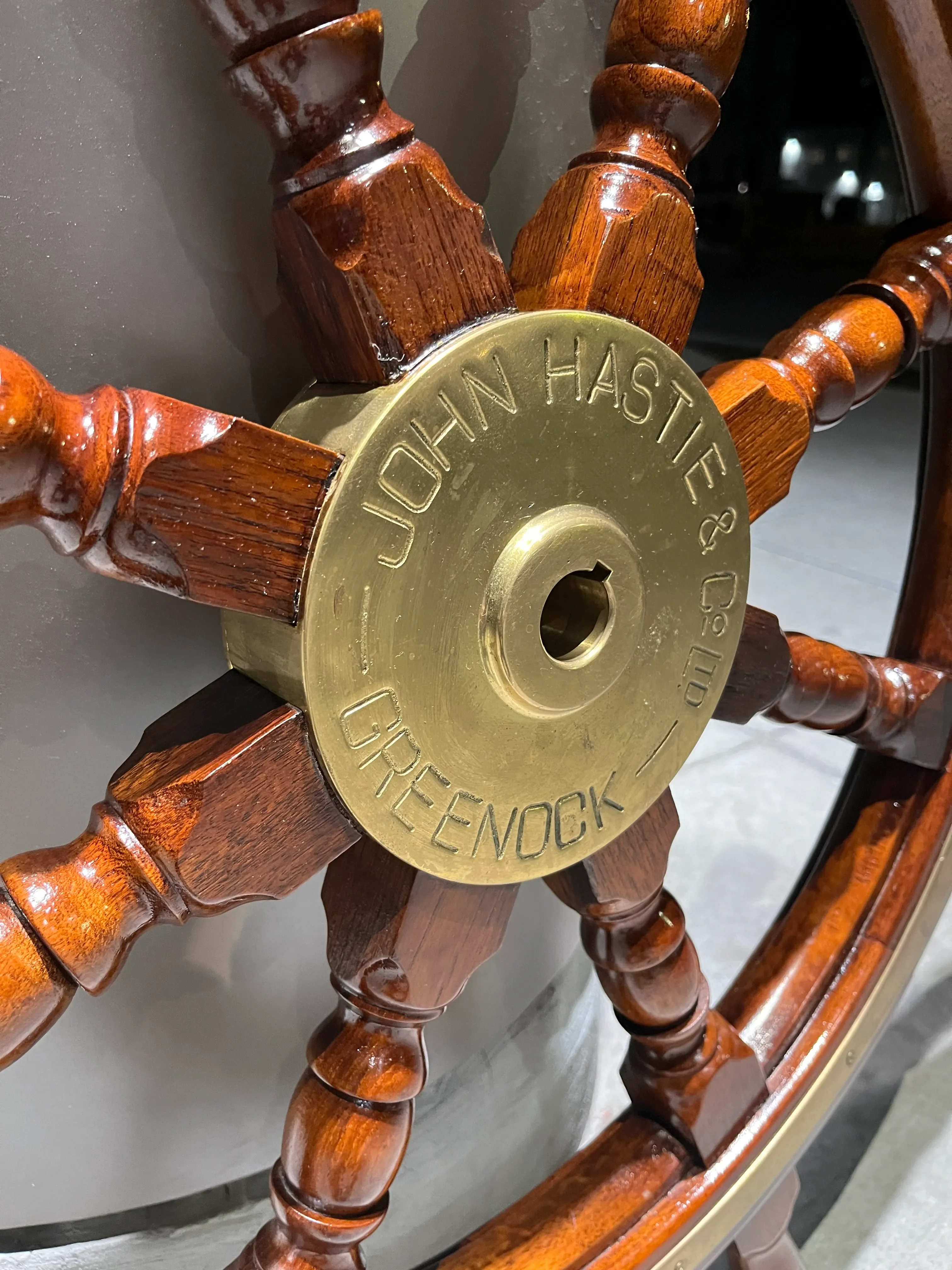 JOHN HASTIE＆CO.LTD.GREENOCK 操舵輪 オブジェ インテリア 真鍮製