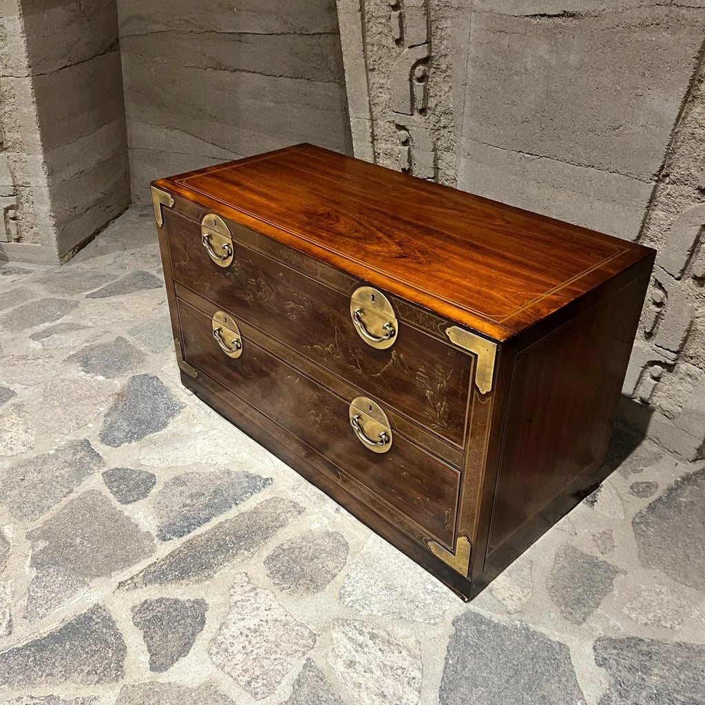 1980s Drexel Et Cetera Collection Chest of Drawers Chinoiserie