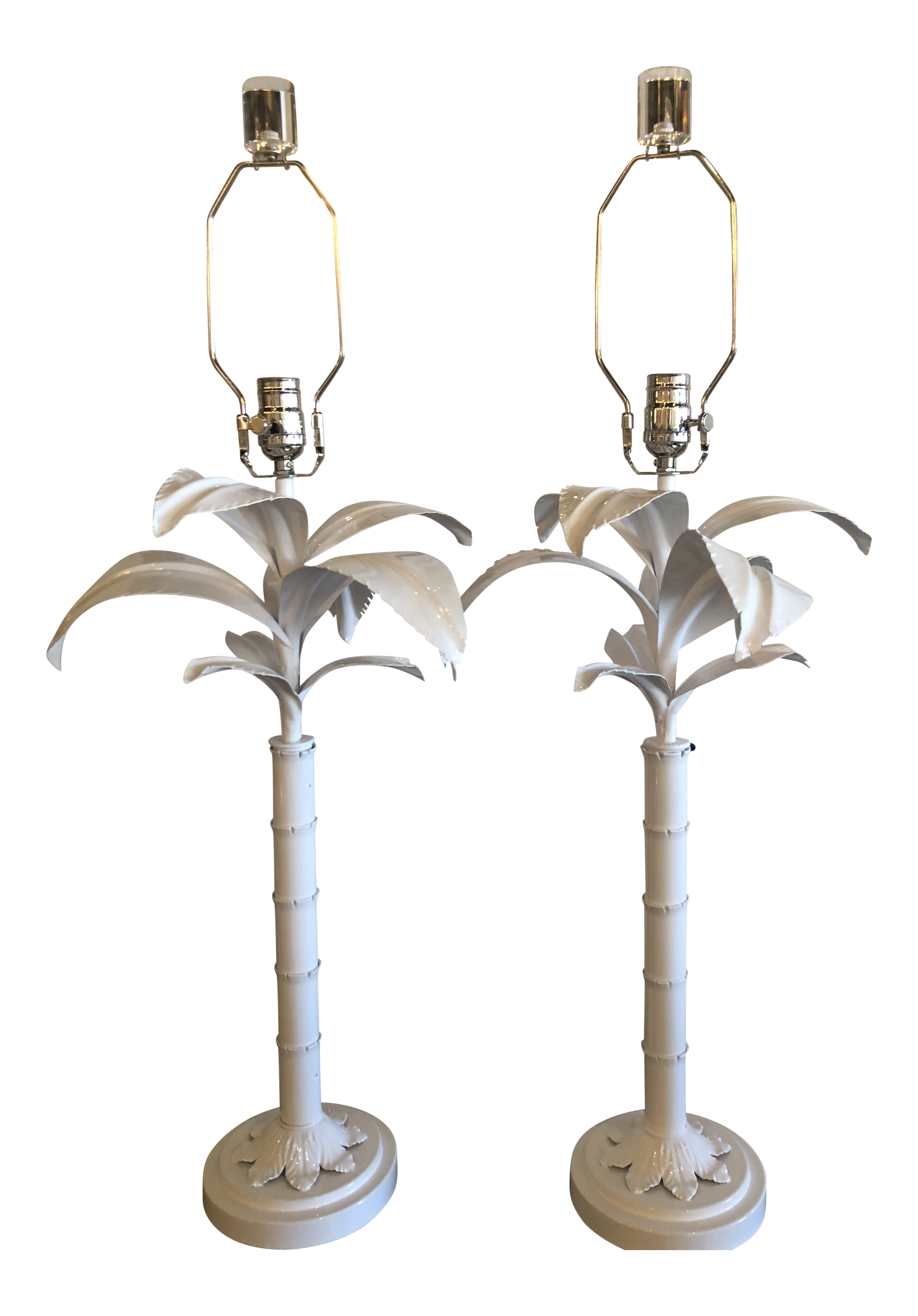 vintage palm tree table lamp