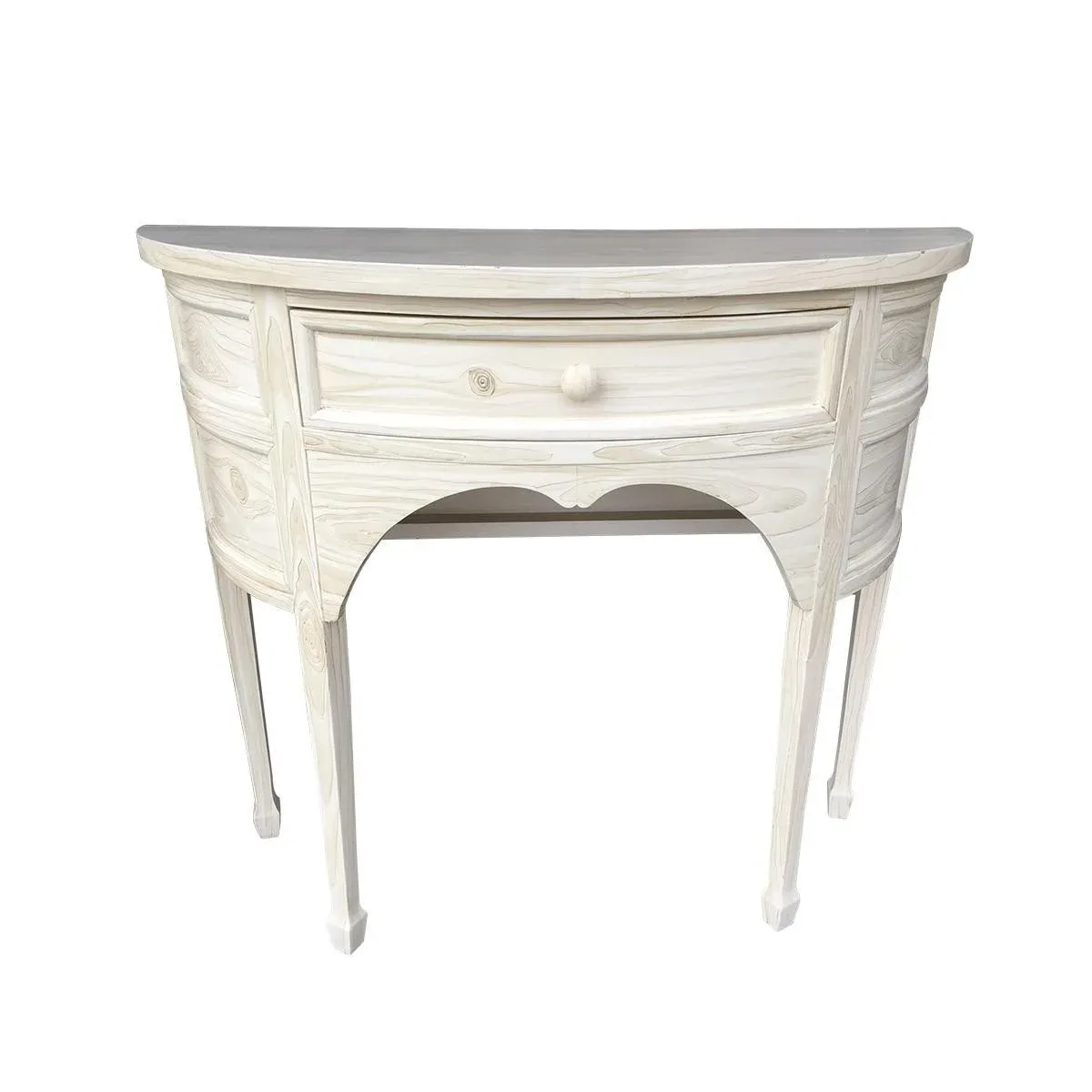 Single Drawer Demilune Table | Chairish
