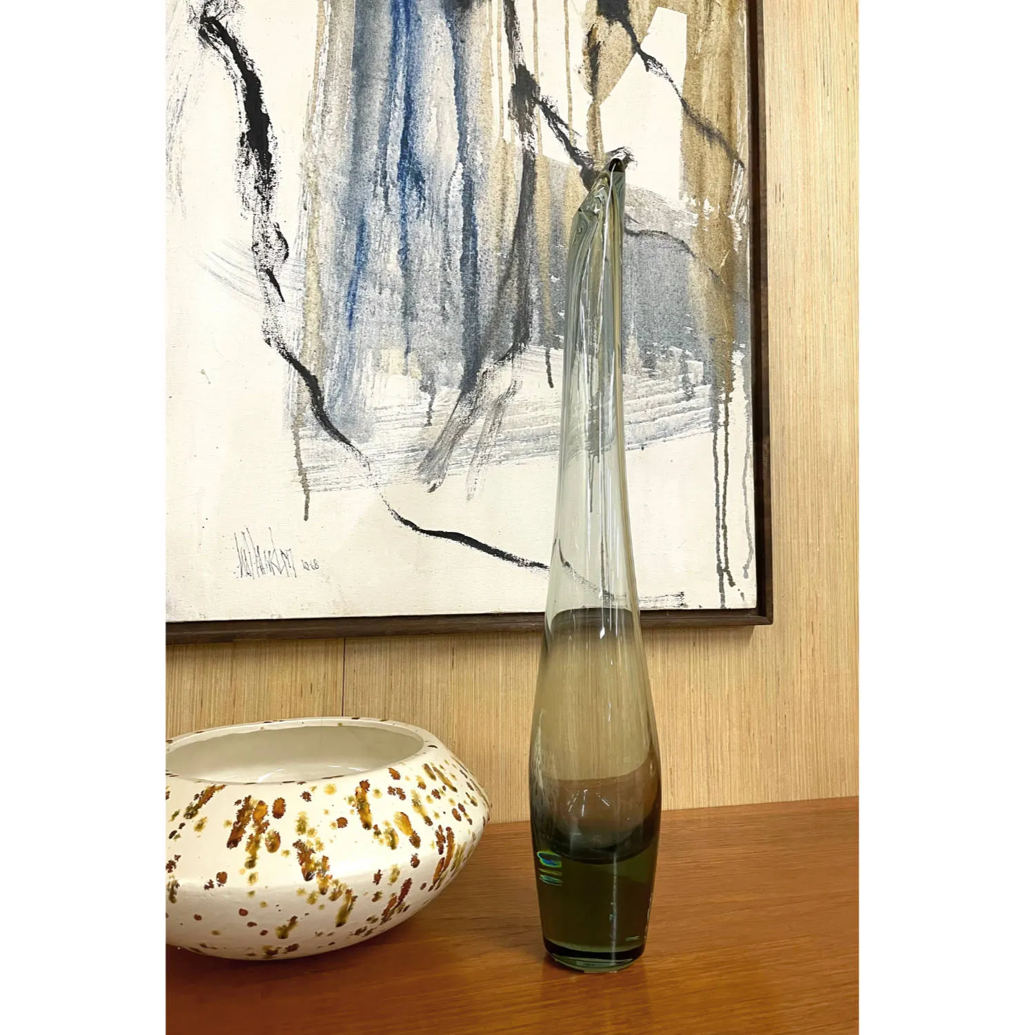 ビンテージWhite Friars GLASS(‘69-GeoffreyBaxt Vintage 1970s Authentic Whitefriars, Tangerine Tv/television