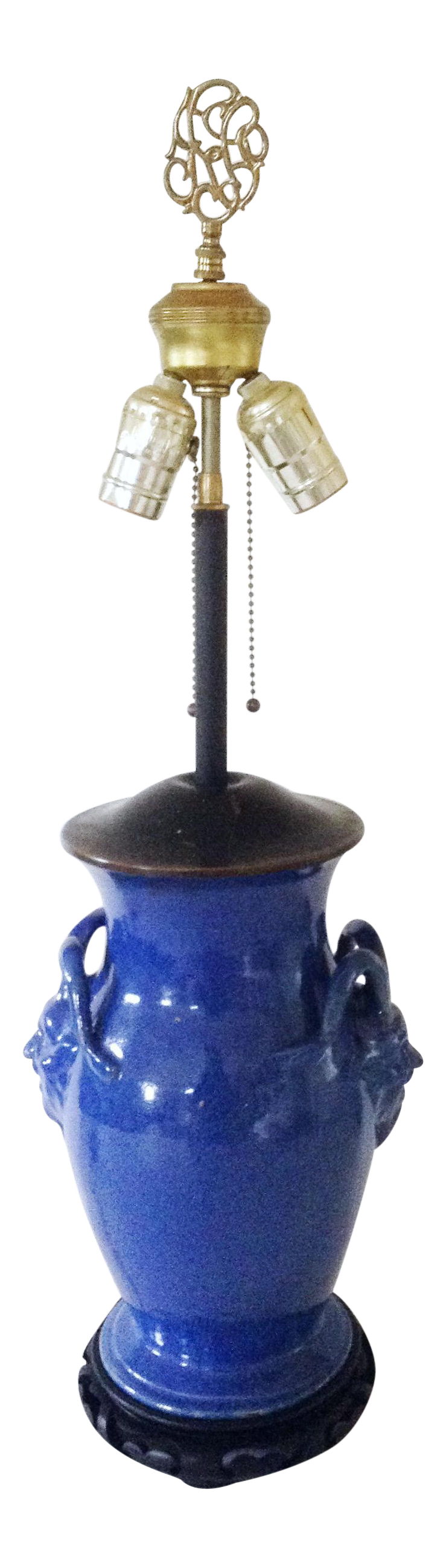 Italian Blue Urn Table Lamp Chairish