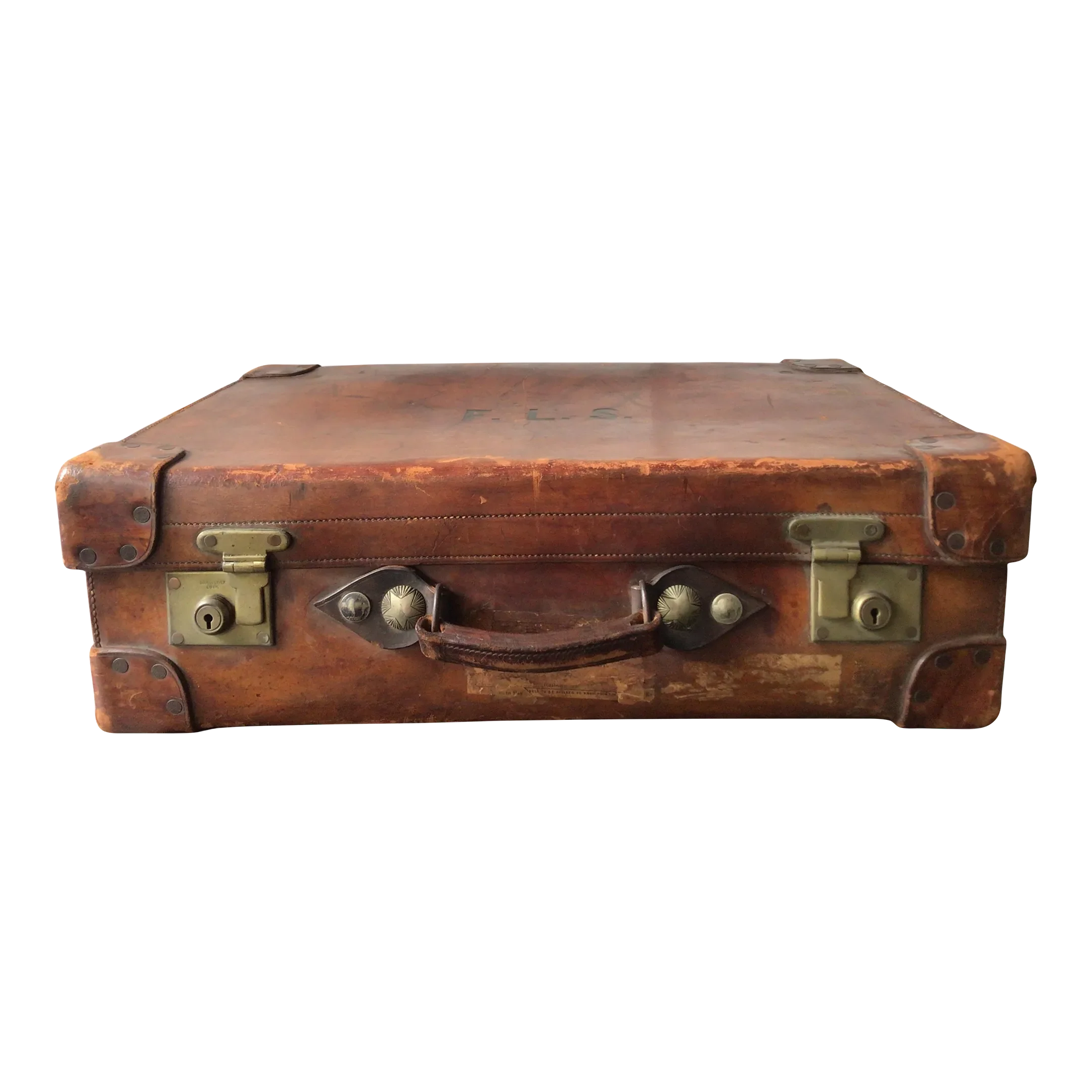 Vintage sales leather suitcase