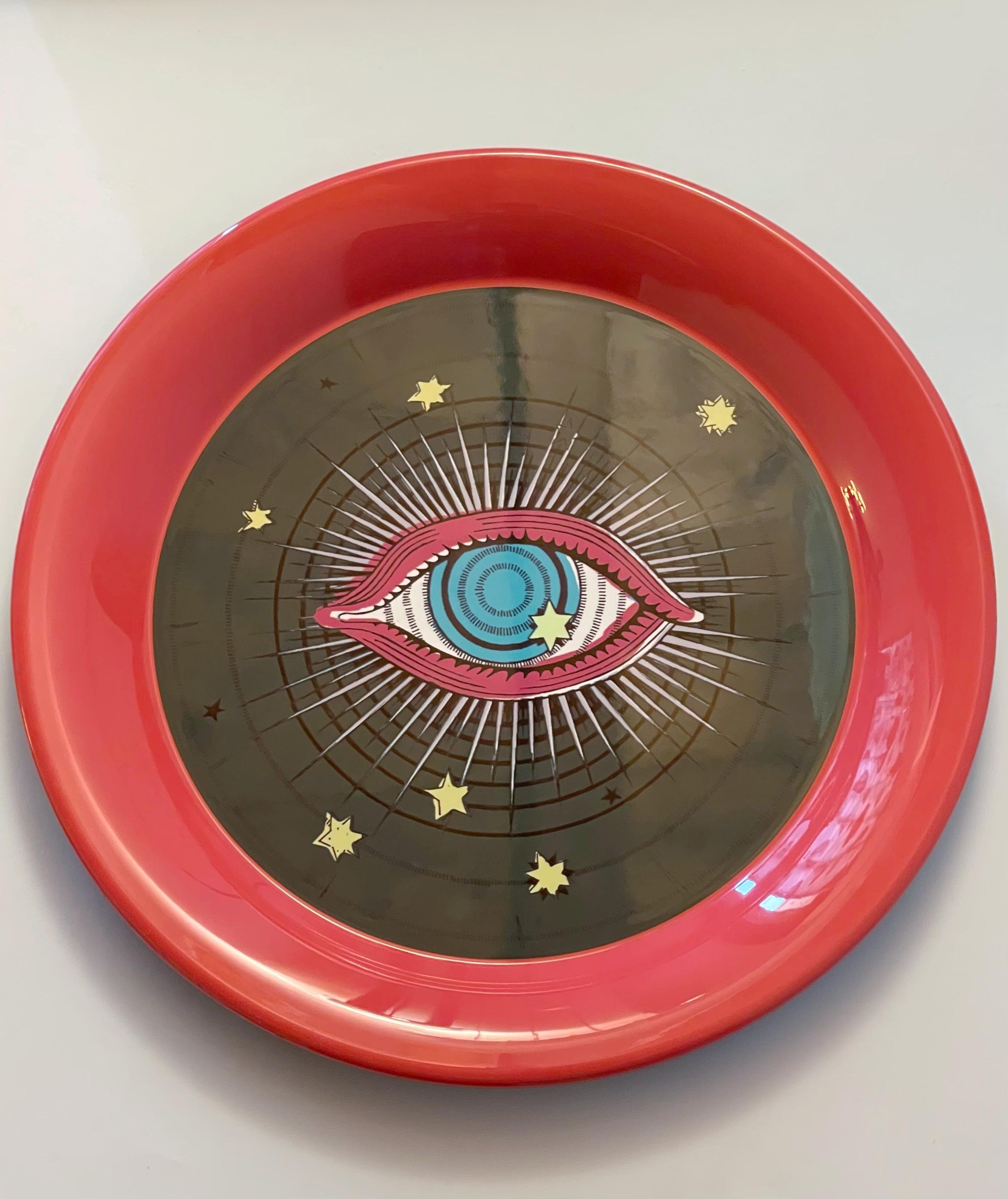 Gucci Pink and Black Eye Tray | Chairish