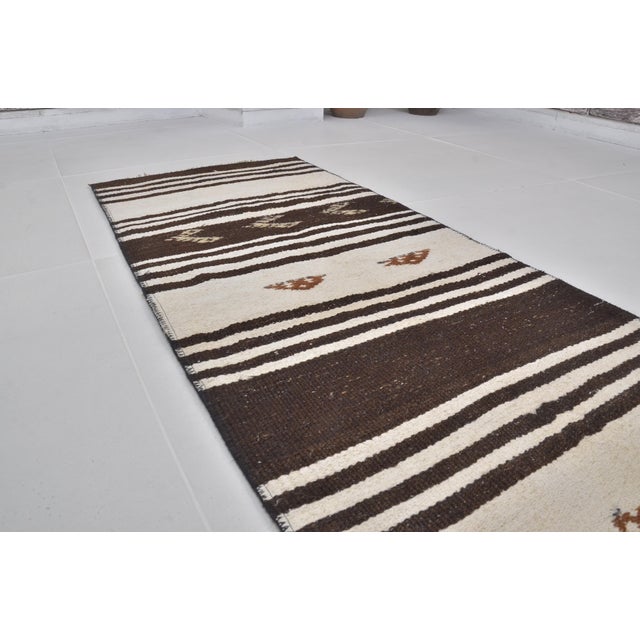 Textile Vintage Handwoven Hemp Rug For Sale - Image 7 of 8