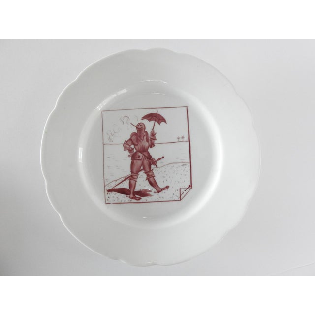 1902 Hermann Ohme Hand-Painted Political Satire Porcelain Cabinet Plates - Set of 4 For Sale - Image 4 of 13