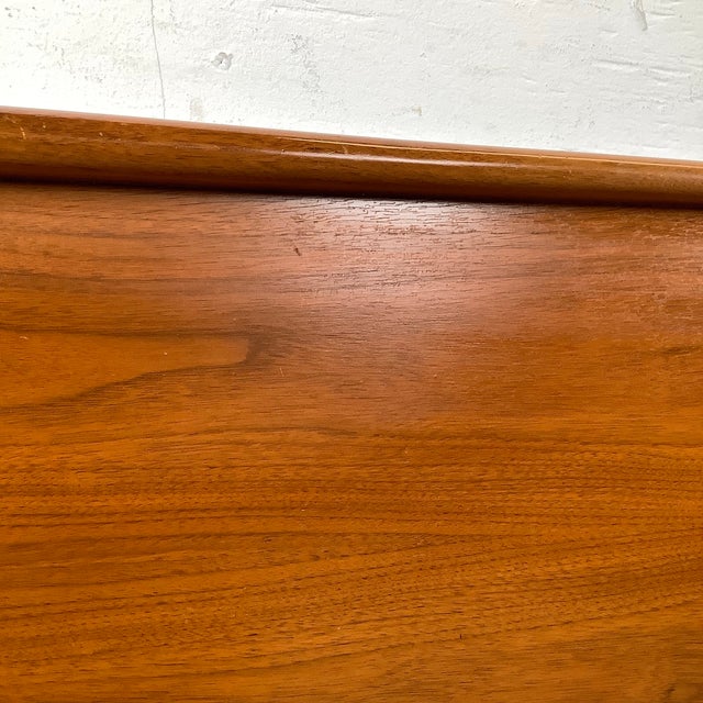 Mid-Century Walnut King Headboard With Sculptural Curved Silhouette For Sale - Image 12 of 12