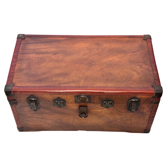 Early 20th Century Early 20th Century American Camphor Wood Steamer Trunk For Sale - Image 5 of 9